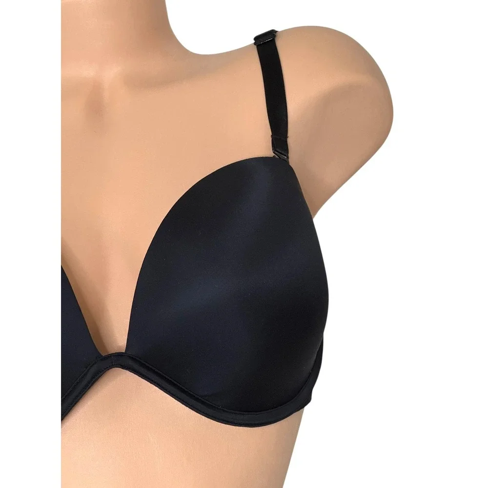 Victoria's Secret 38D BARE Every-Way‎ Strapless Uplift light Push up Bra Black
